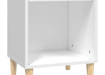 Szafka nocna biała 40x35x50 cm materiał drewnopochodny WM-821858