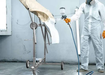 Obrotowy Stojak Lakierniczy 360° 205 cm Kółka i Regulowane Ramiona