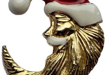 SANTA MOON BROSZA AUTORSKA HARRY ISKIN lata 40-te