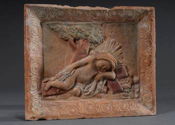 Relief terakotowy Śpiące Dzieciątko XVII wiek