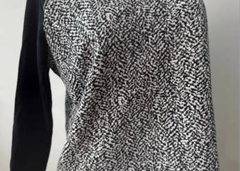 Bluzka M&S Collection XL czarno-biała z ozdobnymi zamkami