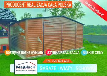 Garaż Blaszany - Garaże Blaszane Drewnopodobne - PRODUCENT – Maj-Blach