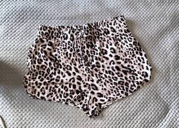 Szorty spodenki na gumie wiązane wysoki stan panterka Brave Soul L 40