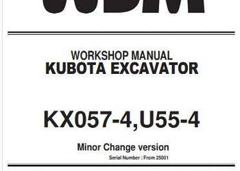 Kubota KX057-4 U55-4 instrukcja naprawy PL