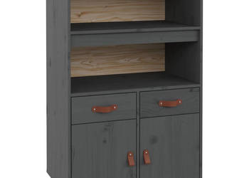 Szafka szara 67x40x1085 cm lite drewno sosnowe WM-820159