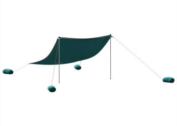 Zadaszenie na plażę z obciążnikami zielone 304x300 cm WM-4008645