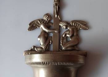 Piękna, duża kropielnica mosiężna.