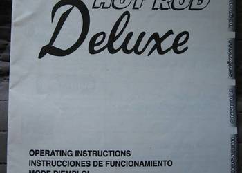 Fender Hot Rod Deluxe Operating Instructions - instrukcja obsługi
