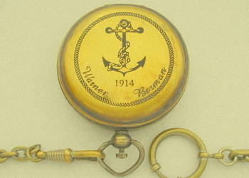BERMAN rok 1914 I wojna ANTYK Kaiserliche Marine kompas zegarek kieszonkowy