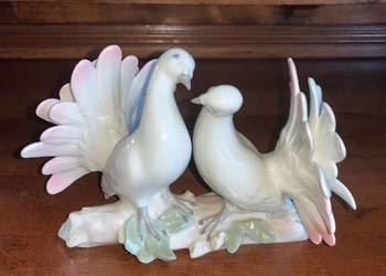 Para gołąbków. Figurka z porcelany Grafenthal. Niemcy, lata 70, XX w