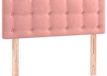 Zagłówek do łóżka z LED różowy 100x5x78/88 cm aksamit WM-3122093