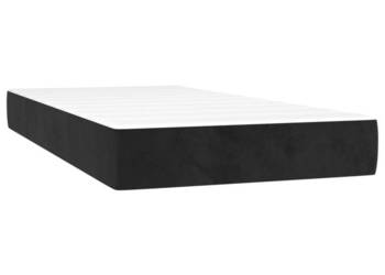 Łóżko z Materacem Kontynentalne Czarne Aksamit LED 90x190 cm WM-3139477