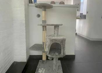 STABILNY Drapak Dla Kota 112cm Domek Zabawka RELAKSUJĄCY Wypoczynek