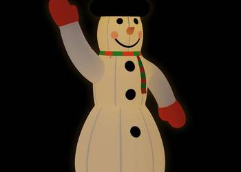 Nadmuchiwany bałwan z oświetleniem LED, 455 cm（345279）