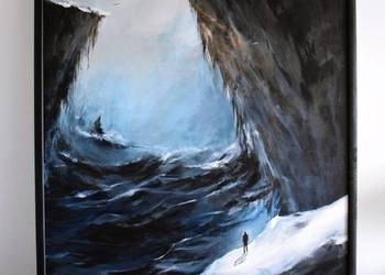 DUŻY obraz surrealizm grafika morze do salonu sypialni