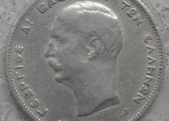 GRECJA-1 DRACHMA-1910 r-SREBRO-(835)