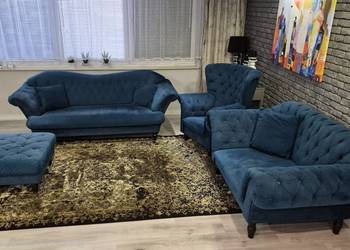 Komplet mebli wypoczynkowych CHESTERFIELD 3+2+1 sofa fotel