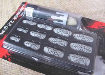 TIPSY paznokcie+pomadka świecące ciemności halloween horror