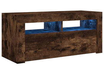 Szafka pod TV z oświetleniem LED przydymiony dąb 90x35x40 cm WM-822721