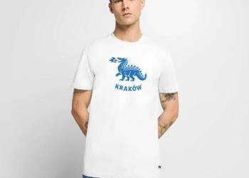 Ekologiczna koszulka męska Premium Smok Wawelski Kraków Pamiątka Polska