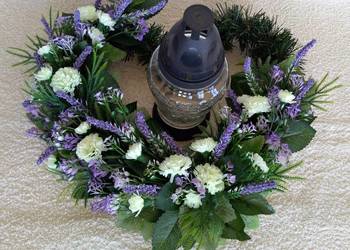 Kompozycja na Cmentarz dla Ukochanej Osoby w kształcie SERCA Wianek Stroik