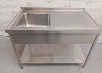 Stół ze zlewem-L i półką  120X70
