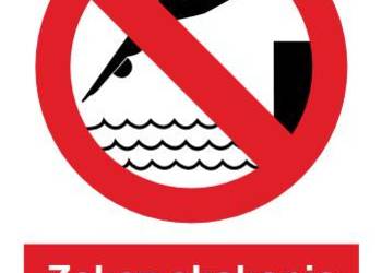 Naklejka BHP Zakaz skakania do wody GC060