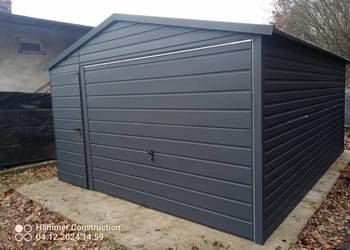 Garaż blaszany, 4x5. Wzmocniony PROFILAMI. Producent SZYBKA REALIZACJA