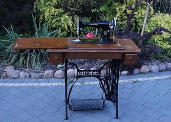 Zabytkowy SINGER 1927 z Niemiec – Komplet dokumentów, faktura, instrukcje