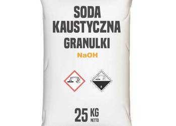 Soda Kaustyczna NaoH granulki worek 25 kg wysyłka