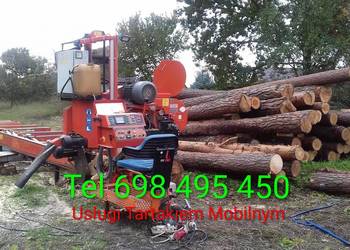 Tartak trak taśmowy przejezdny