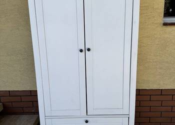 Szafa 2 drzwiowa biała drewniana Ikea bieliźniarka komoda szafka garderoba