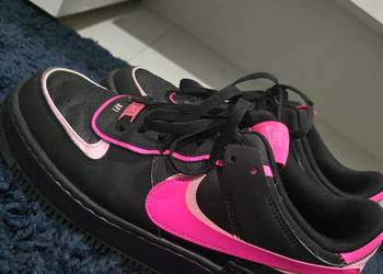 Buty nike af1 shafow czarno różowe