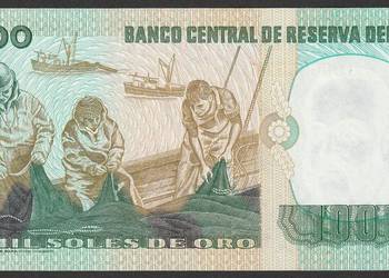 PERU 1000 SOLES DE ORO 1981 - GRAU - STAN BANKOWY UNC