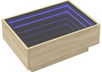 Stolik kawowy z LED dąb sonoma 70x50x30 cm WM-847513