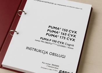 CASE PUMA CVX 150,165,175, 2021r instrukcja obsługi PO POLSKU