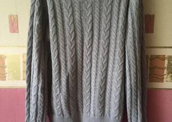 New Yorker Szary Sweterek Sweter. z warkoczowym splotem. Dobry na r. M s Xs