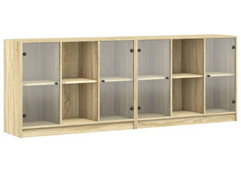 Biblioteczka z drzwiczkami dąb sonoma 204x37x75 cm WM-3206533