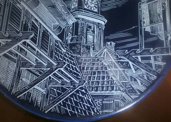 Kolekcjonerski talerz naścienny - Echt kobaltglasur Kolekcjonerski talerz naścienny - Echt kobaltglasur