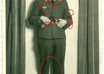 Stare zdjęcie pocztówka pilot Luftwaffe Fliegerbluse