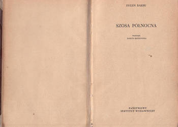 (02659) SZOSA PÓŁNOCNA – EUGEN BARBU