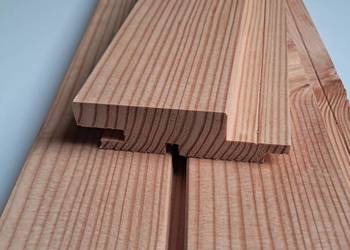 Elewacja drewniana 3D modrzewiowa , modrzew