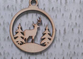 bombka sklejka 10 cm decoupage scrapbooking mod22