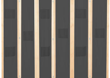 Parawan 6-panelowy szary 240 x 170 x 4 cm tkanina WM-248178