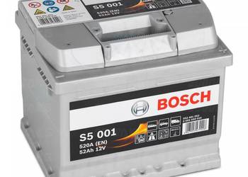 Akumulator 52Ah 520A Bosch EN S5001 PRAWY PLUS