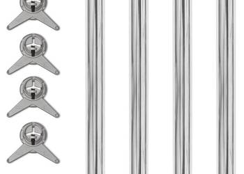 4 nogi do stołu z regulacją wysokości, 710 mm, chrom(SKU:242133)