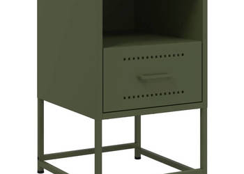 Szafka nocna oliwkowa zieleń 36x39x605 cm stal WM-846562