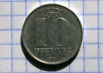 10 FENIGÓW ( 10 PFENNIG ) 1971 ROK - NIEMCY ( NRD ) 10 FENIGÓW ( 10 PFENNIG ) 1971 ROK - NIEMCY ( NRD )