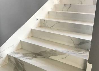 Płytki na schody 120x30 MARMUR POŁYSK jak PIETRASANTA