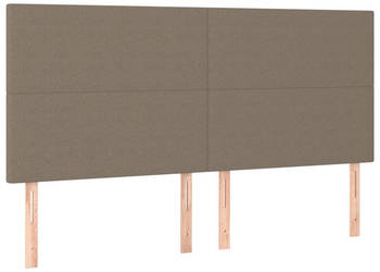 Zagłówki do łóżka 4 szt. taupe 90x5x78/88 cm tkanina WM-3116070
